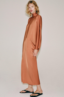 ZARA ПЛАТЬЕ-ТУНИКА ZW COLLECTION, МЕДНЫЙ