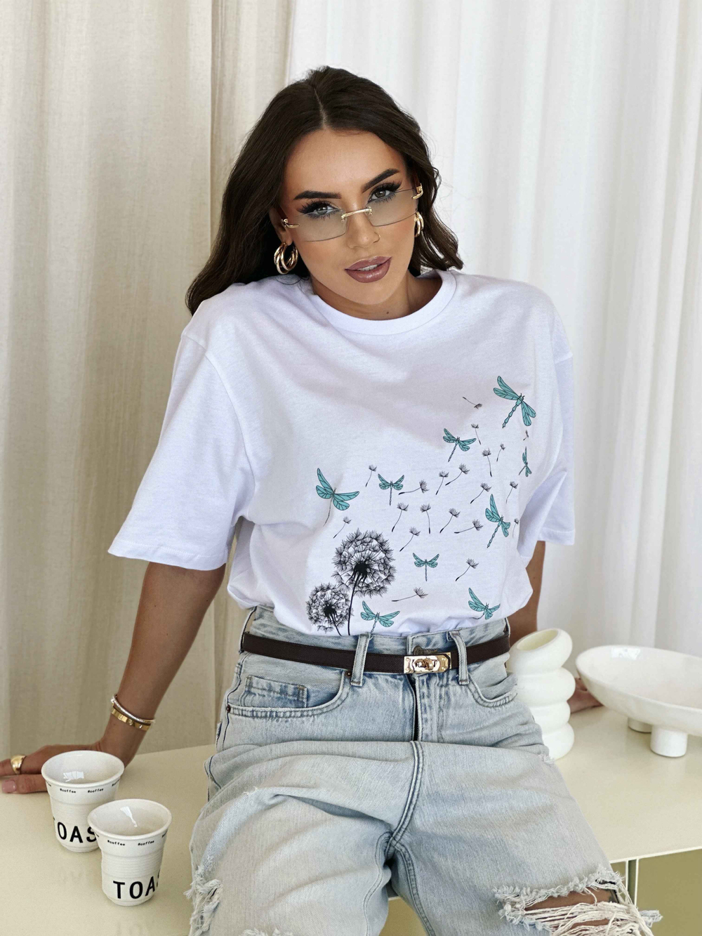 Футболка оверсайз с принтом длинная3