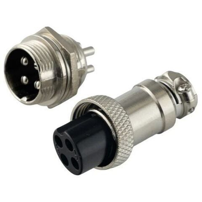 Авиационный разъем GX16 4Pin (штекер+гнездо)