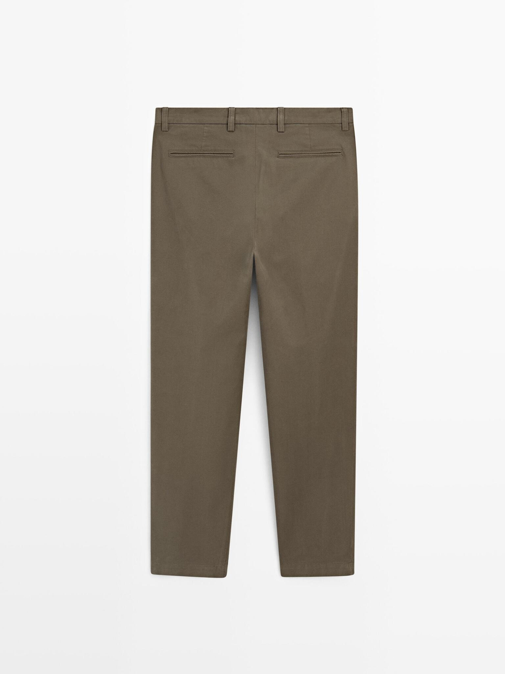 Massimo Dutti Облегающие текстурированные брюки, серо-зеленый