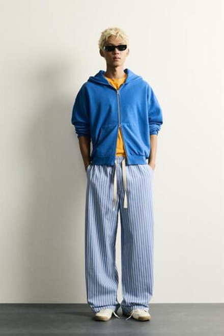 ZARA БРЮКИ BAGGY FIT В ПОЛОСКУ. ПОЛОСКИ
