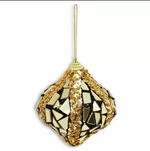 Подвеска "Зеркальный узор", черный-золото