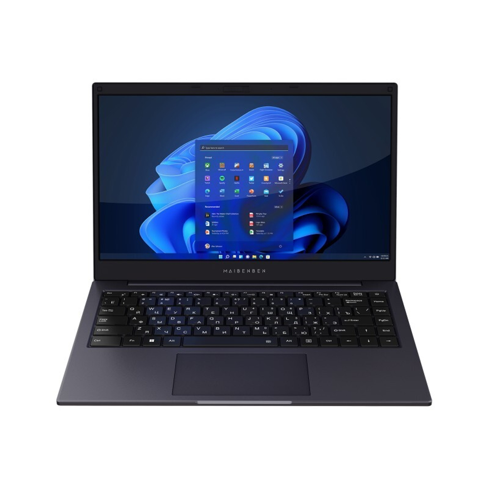 Ноутбук Maibenben S14A-iN10UM 14" FHD IPS, Intel N100, 8Gb, 256Gb SSD, Linux, синий