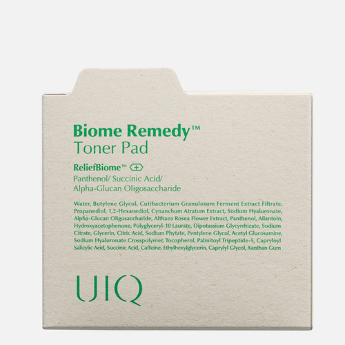 UIQ Biome Remedy Toner pad  Успокаивающие пэды для чувствительной кожи с пробиотикам, 180мл