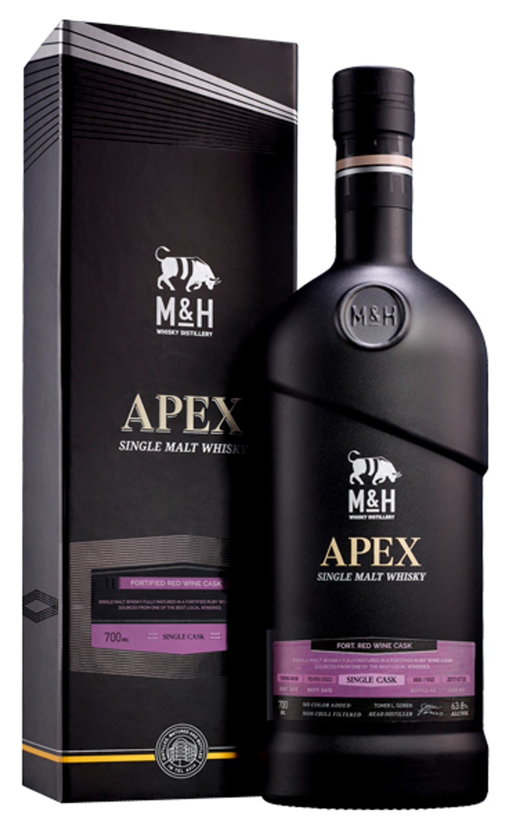 Виски M & H Apex Single Cask Fortified Red Wine Cask 63,8% 0,7л