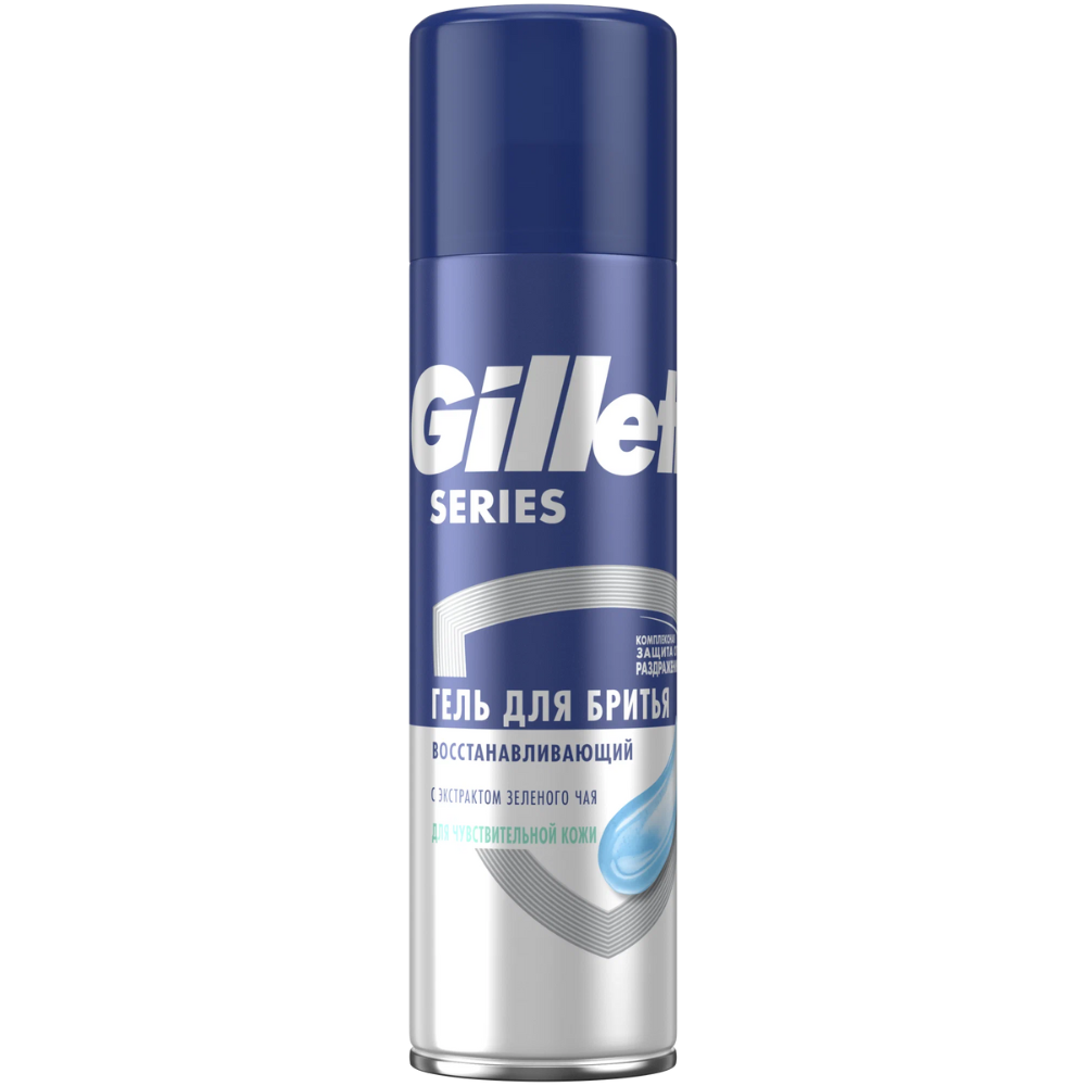 Гель для бритья Gillette Series восстанавливающий с экстрактом зеленого чая 200 мл