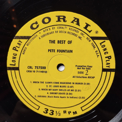 Винтажная виниловая пластинка LP The Best Of Pete Fountain (USA 1971)
