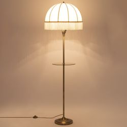 Citilux Базель CL407931T Торшер бронза со столиком и бежевым абажуром