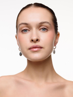 Серьги "Crystal Sun" с перламутром Silver