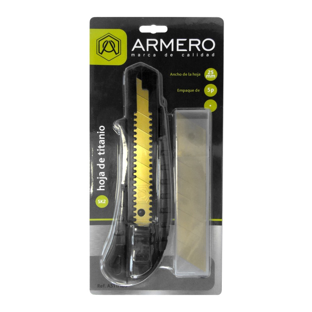 Нож ARMERO лезвие 25мм, Tytan     A511/185