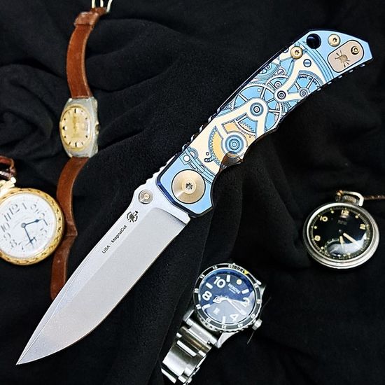Нож Spartan Blades Harsey Watchworks, сталь S45VN, рукоять - титан