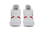 Кроссовки Jordan Air Jordan 1 Mid White University Red (Женская размерная сетка)