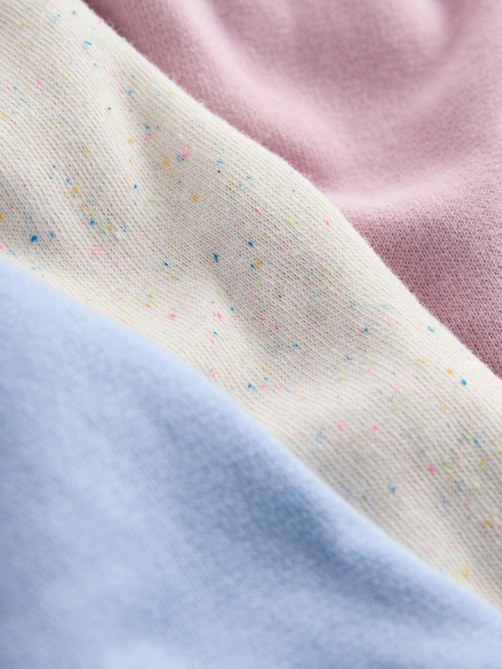 Брюки спортивные широкие для девочки Next E53-972, 3 шт., Голубой, Кремовый, Розовый