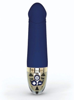 Синий вибратор для G-точки Real Deal Neal - 16,5 см. (Цвет: синий)