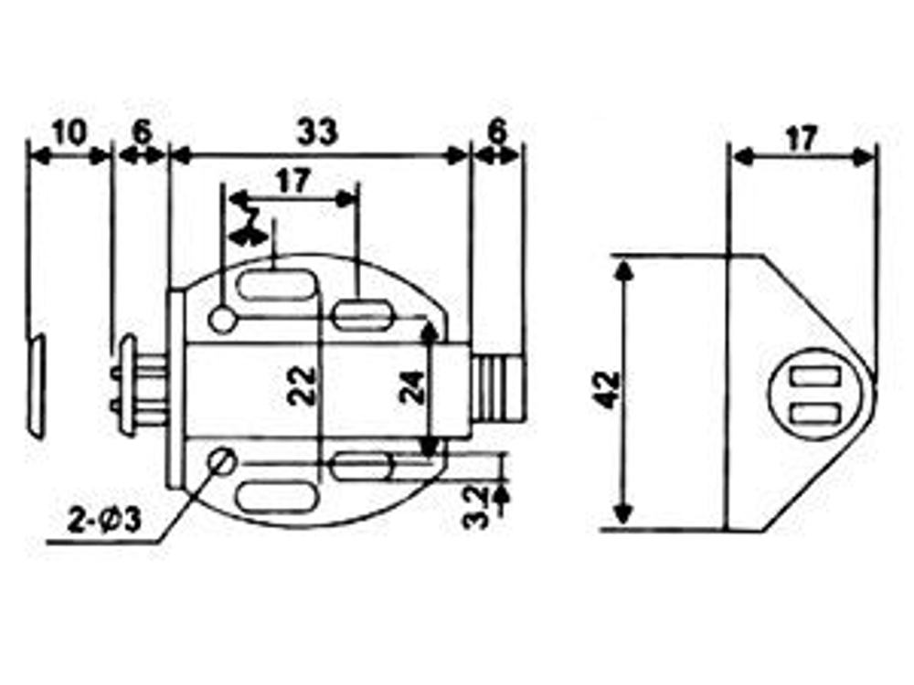 Стеклопетля хром+магнитный толкатель одинарный