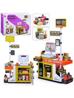Игровой набор супермаркет магазин с кассой, свет, звук (668-172)