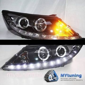 Передние фары Kia Sportage R angel eyes V1 type