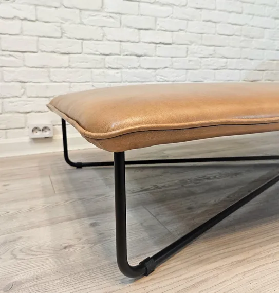 Кресло-кушетка Clivio Daybed, коричневая кожа