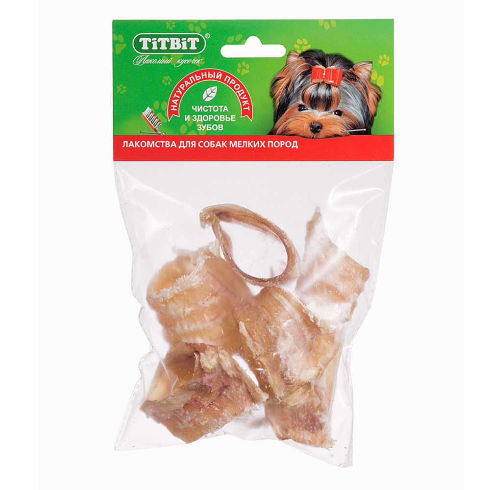 TiTBiT Колечки из трахеи (мягкая упаковка) - лакомства для собак, 60 г