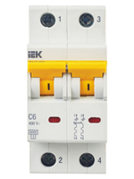 KARAT Автоматический выключатель ВА47-60M 2P C 6А 6кА IEK