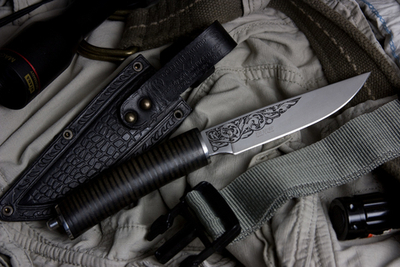 Туристический нож У-7 с орнаментом