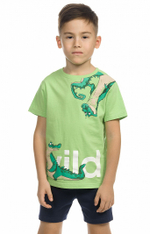 Комплект для мальчиков футболка и шорты зеленый