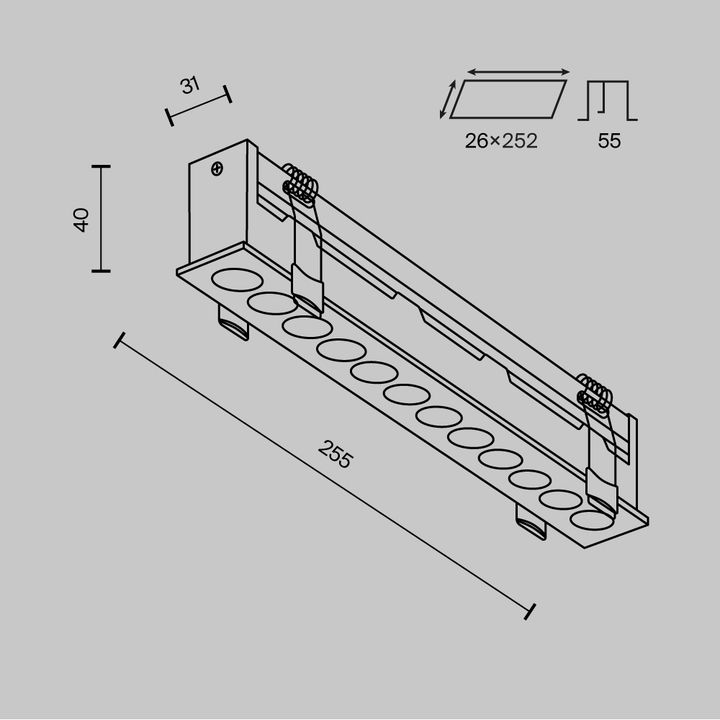 Встраиваемый светильник Maytoni Technical Points DL065-20W3-6K-B