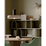 Светильник подвесной juko, D42х31 см, вишневый/бежевый