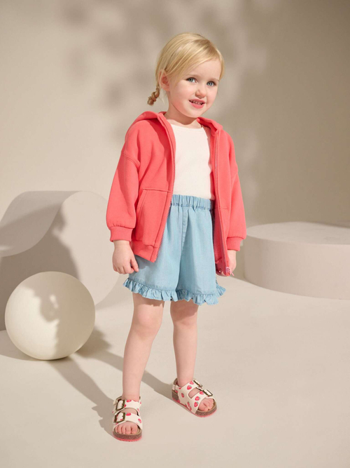 Шорты с вышивкой джинсовые для девочки Next AB1-575, Голубой