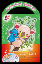 Набор красок по стеклу с трафаретом "Коалы" (Луч)