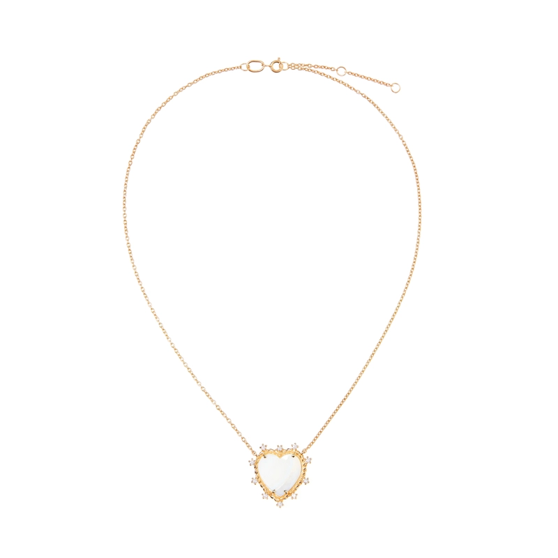 Колье Золотое Сердечко – Жемчуг