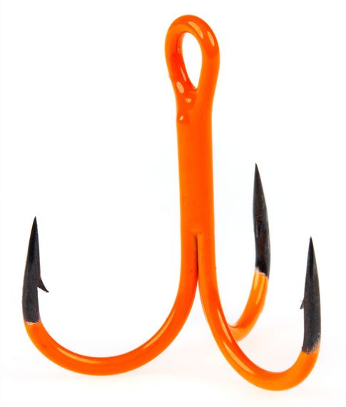 Крючки-тройники Lucky John  Orange UV LJH201 разм.K02 5 шт.