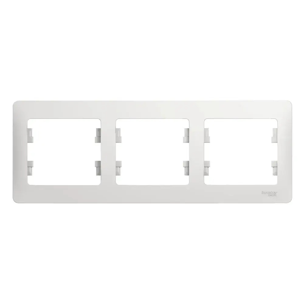 GLOSSA 3-постовая РАМКА, горизонтальная, БЕЛЫЙ
