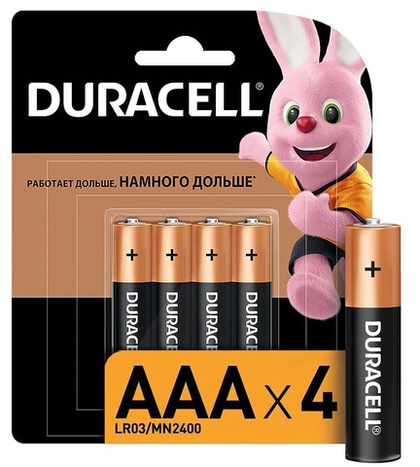 Батарейка DURACELL LR03-BC4(4шт)**