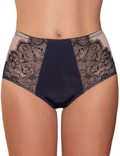 Классические трусики-слипы Divine (Размер: 48) (Цвет: черный с бежевым)