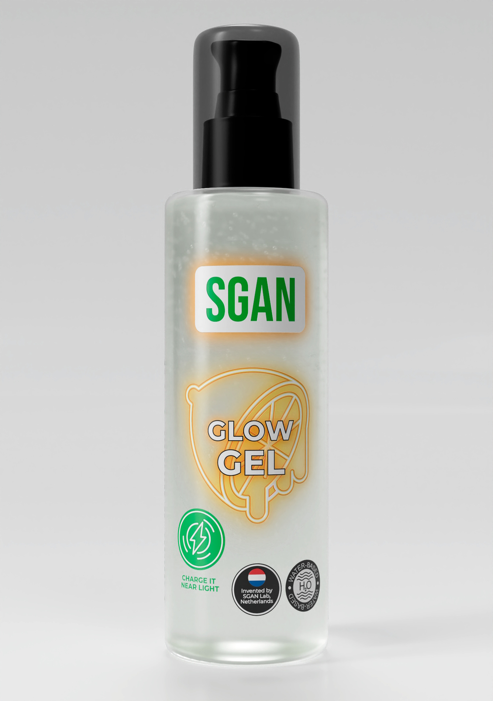 Светящийся лубрикант на водной основе SGAN NEON GEL, 110 мл