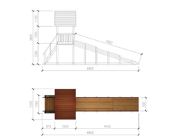 Зимняя горка TORUDA Север wood-5 (скат 4.9 м)