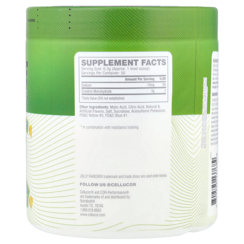C4 / Cellucor, COR-Performance®, креатин, со вкусом зеленого яблока, 316 г (11,1 унции)