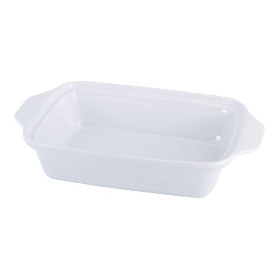 Мармит керамический прямоугольный 3 л. Kamille КМ-6404 со стеклянной крышкой на металлической подставке