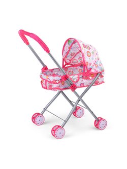 Коляска для кукол металлическая с капюшоном (Y918-6)