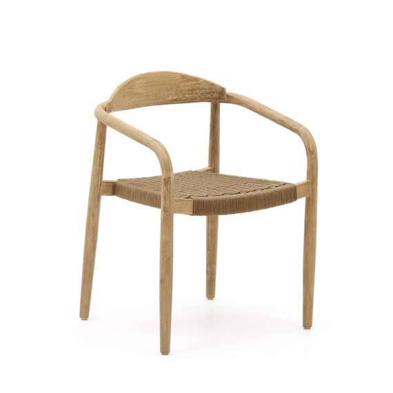 Стул Glynis массив эвкалипта с бежевым сиденьем