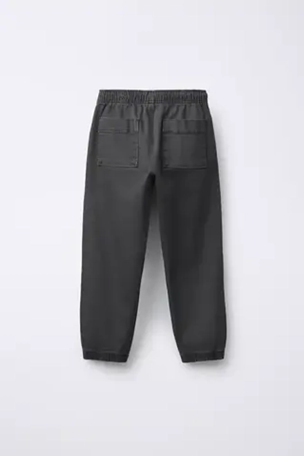 ZARA БРЮКИ-ДЖОГГЕРЫ ИЗ ЭЛАСТИЧНОЙ ТКАНИ, АНТРАЦИТОВЫЙ-СЕРЫЙ