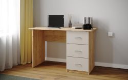 Письменный стол Сити-1, Дуб крафт золотой, кашемир