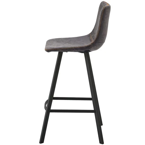 Полубарный стул Netro 66 см, серый на черных металлических ножках | Купить в Hallberg.ru