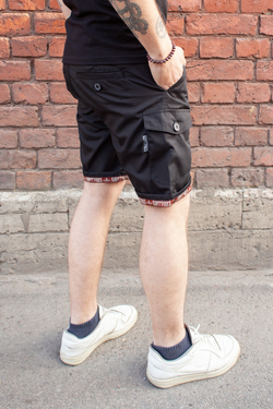 Black military shorts