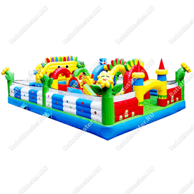 Коммерческий надувной батут "Радужный город" 12*6*3 м