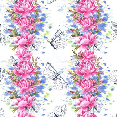 Акварельные пионы