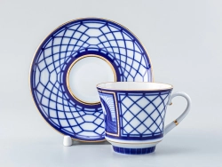 Чашка с блюдцем чайная 220 мл форма Банкетная рисунок Эрмитажный мост арт. 81.16039.00.1