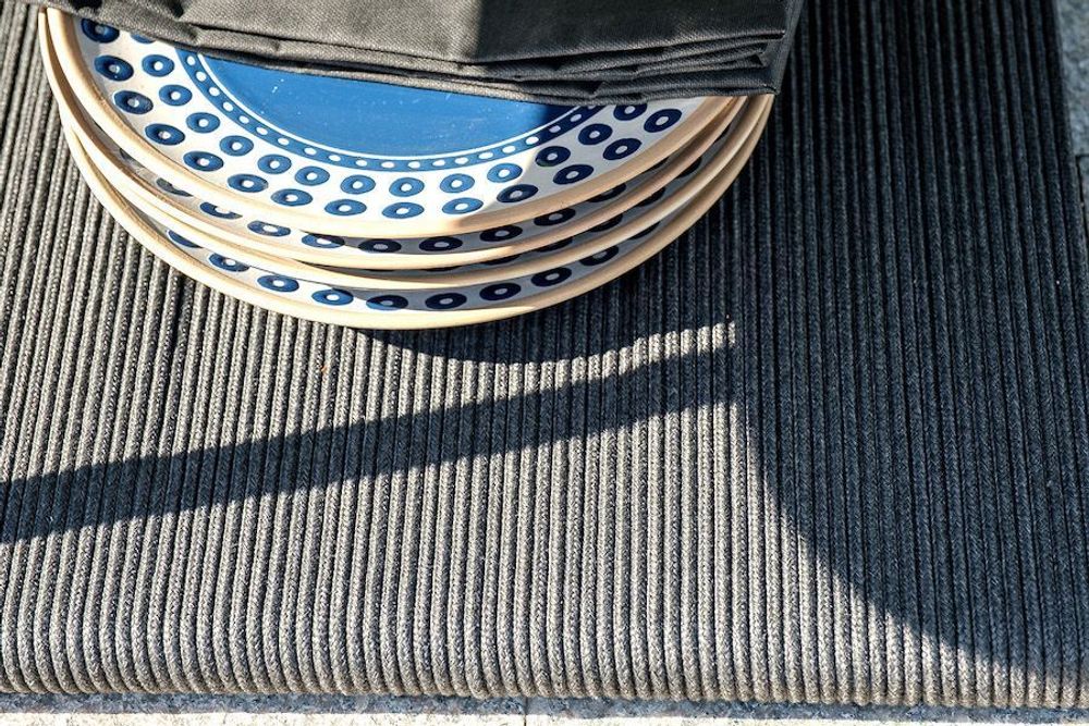 "Канны" лаунж-зона 5-местная плетеная из роупа (веревки), цвет темно-серый