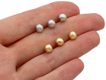 Бусина "Фактурный металл" 5,5мм (1 штука)